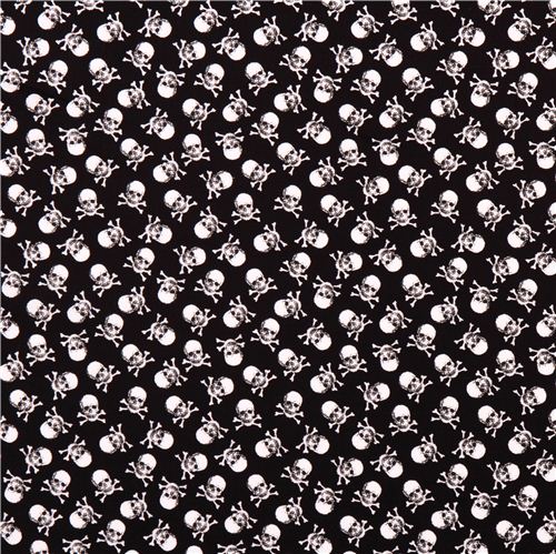 mini skull fabric in black by Timeless Treasures USA Fabric by Timeless ...