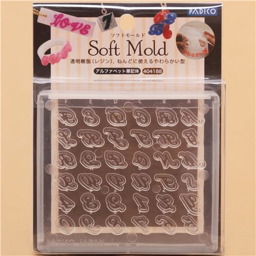 mold for clay italic alphabet and numbers Japan modeS4u