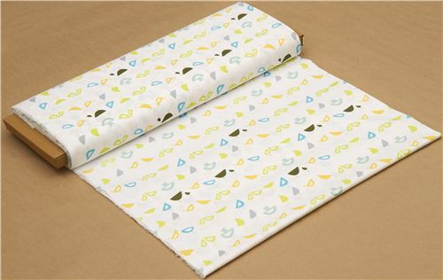 monaluna bird organic fabric from the USA blue-yellow-green 3
