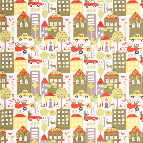 monaluna city house retro organic fabric urban garden leaf 2