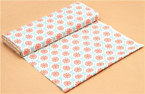 monaluna flower pattern filigree organic fabric USA 3