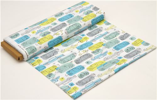 monaluna vintage car organic fabric from the USA blue 3