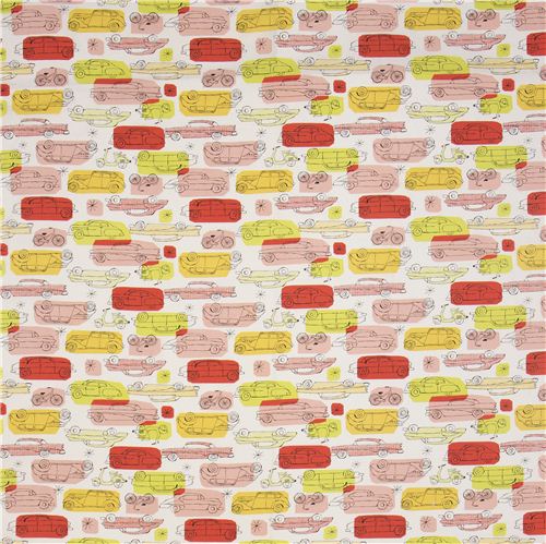 monaluna vintage car organic fabric from the USA red 2