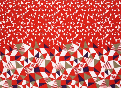 mountain red triangle echino Decoro algodn sateen fabric 4