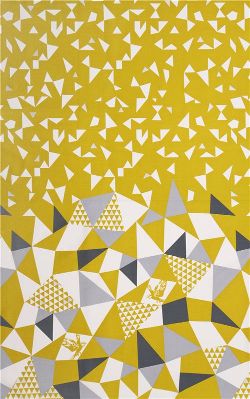 mountain yellow triangle echino Decoro cotton sateen fabric 4