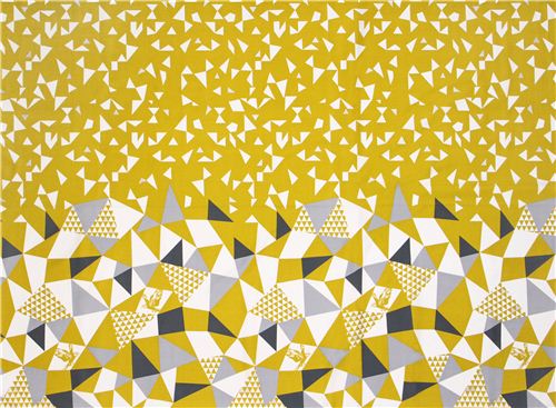 mountain yellow triangle echino Decoro cotton sateen fabric 5