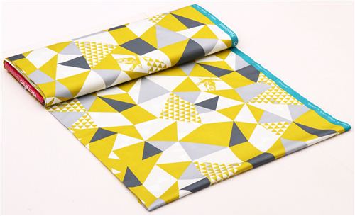 mountain yellow triangle echino Decoro cotton sateen fabric 6