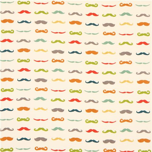 moustache retro organic knit fabric birch USA Fabric by Birch Fabrics ...