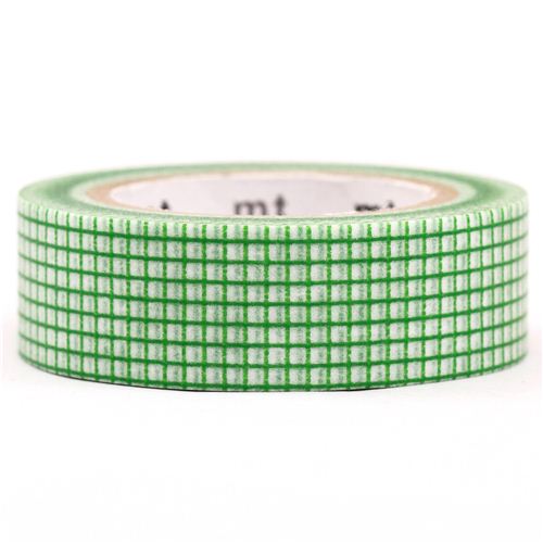 mt Washi Masking Tape deco tape green square grid pattern Washi