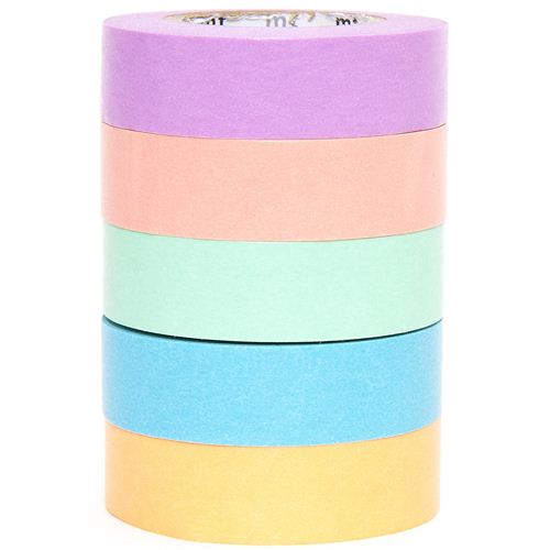 mt Washi Masking Tape deco tape set 5pcs with 5 colours Deco Tape