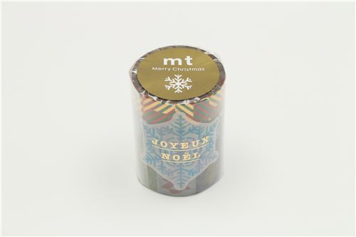 Set cinta adhesiva decorativa washi de Navidad 3 uds. con raya joya �rbol 5