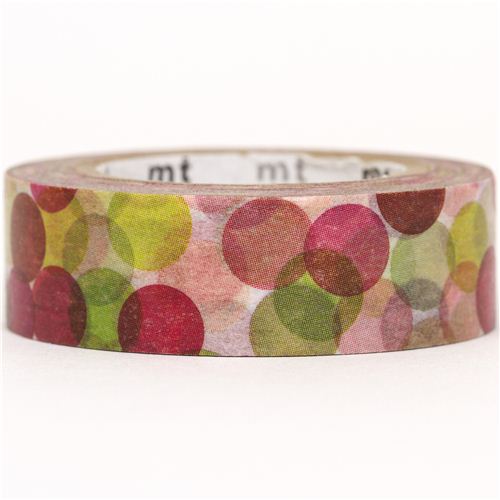 mt Washi Masking Tape deco tape with big dots green Washi Masking