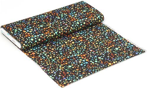 multicolor dot fabric by Quilting Treasures in black