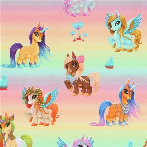 multicolor magic unicorn knit fabric by Stenzo Textiles Fabric