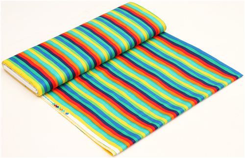 multicolor unevenTimeless Treasures stripe fabric USA 3