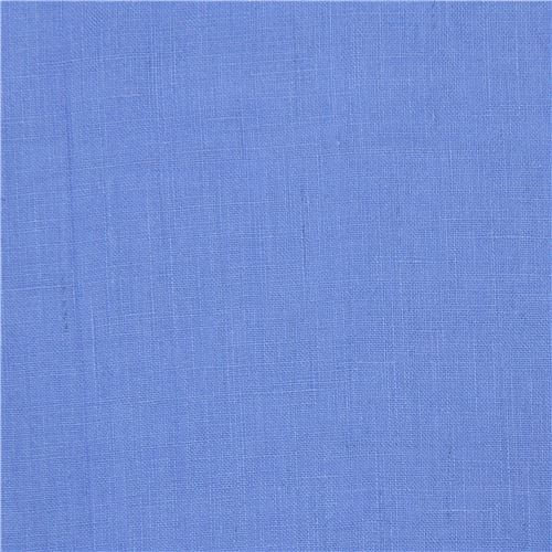 Fat Quarter (50 x 54 cm) - Tissu en lin nani iro Kokka uni bleu pervenche
