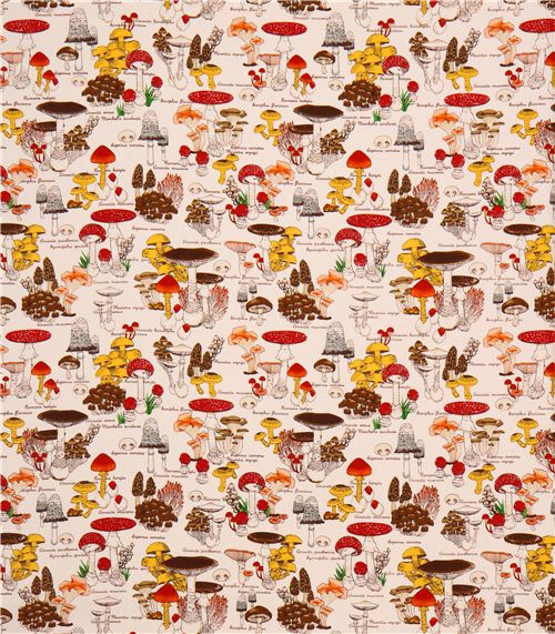 natural-colored mushroom types oxford fabric by Cosmo from Japan - modeS4u