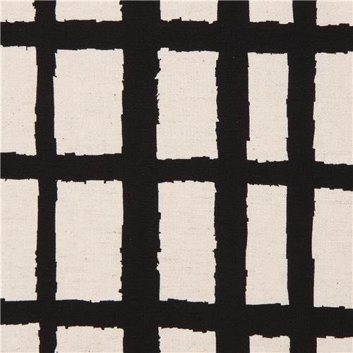 natural color Canvas fabric from Japan with grid pattern Fabric