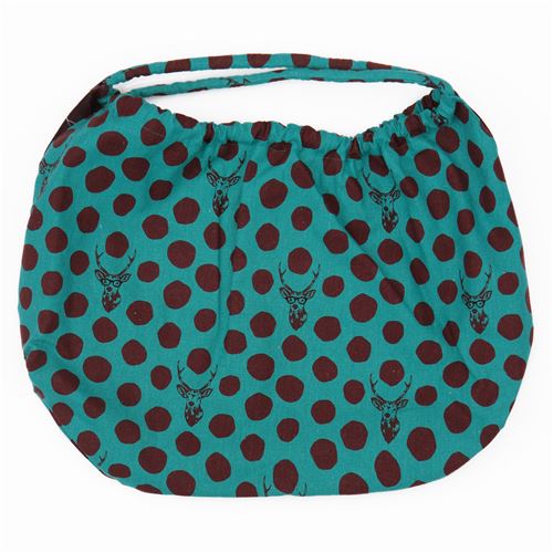 natural color echino canvas laminate fabric stag dark blue dot Sambar 4