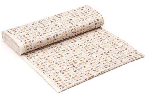natural color funny cat animal sunglasses Canvas fabric Kokka Japan 4