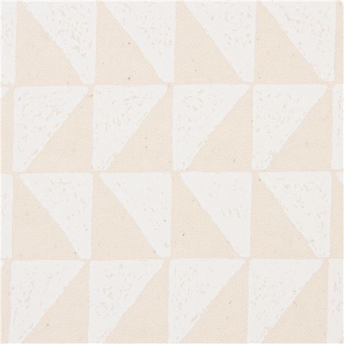 natural color off-white triangle shape laminate fabric from Japan Fabric