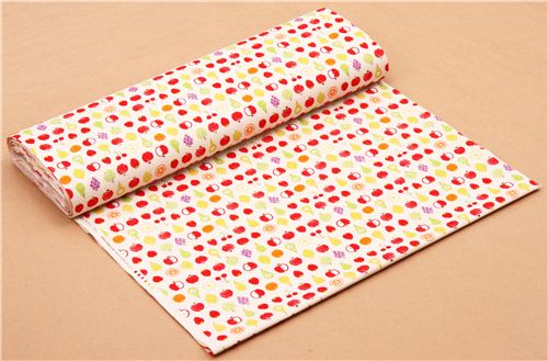natural-colored fruit apple pear poplin fabric Cosmo Japan 3