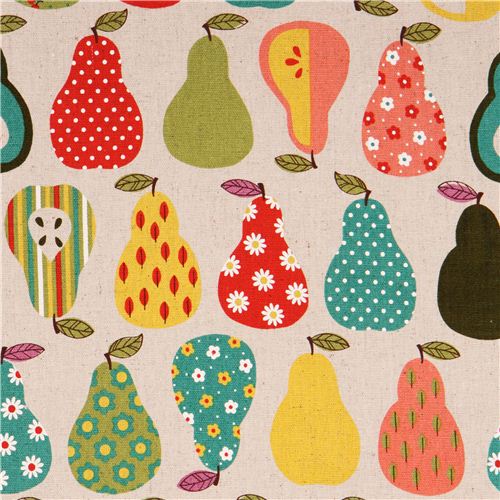 natural-colored pear fruit oxford fabric Cosmo Japan 1