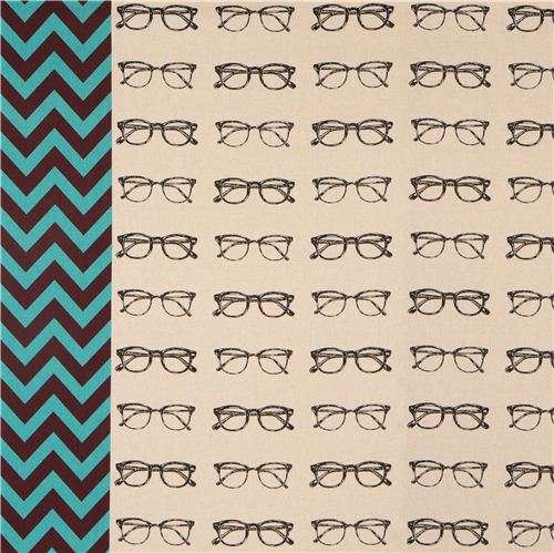 natural glasses canvas echino fabric glasses Chevron 2