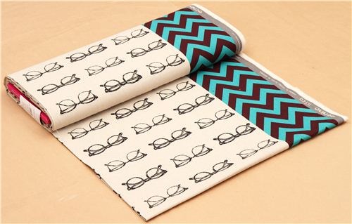 natural glasses canvas echino fabric glasses Chevron 3