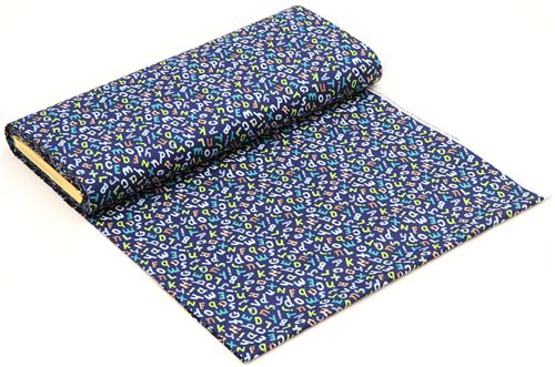 navy blue ABC alphabet Gingham fabric Alexander Henry USA 3