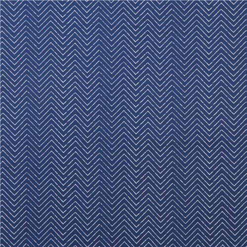 navy blue Gamma Ray Cosmic Convoy Cloud 9 Chevron organic fabric Fabric ...