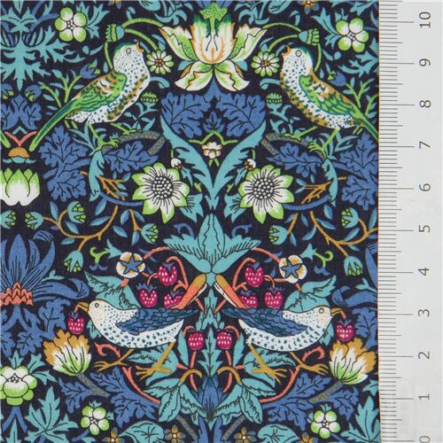 Buy Cotton Navy Blue Colour Leaves Print Fabric 9072CC Online -  SourceItRight