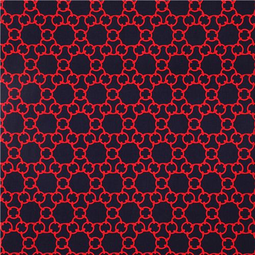navy blue chain link fabric by Michael Miller 2