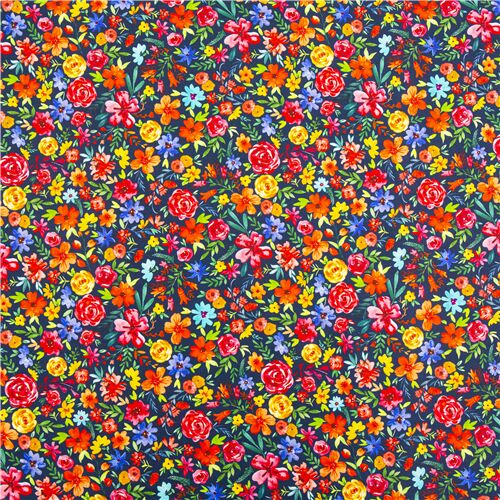 Large Floral Print, Cotton Fabric, Festival From Michael Miller -   Canada