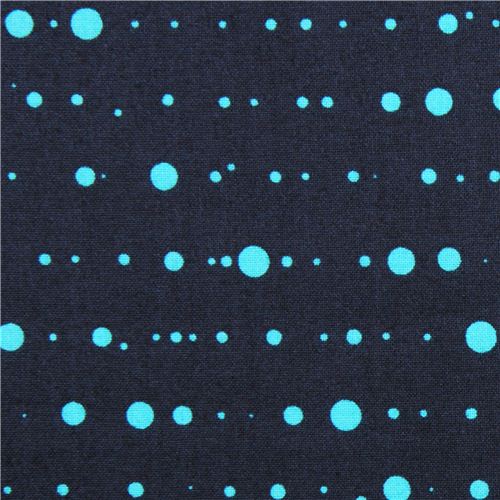 navy blue dot pattern fabric Sun Print Andover - modeS4u