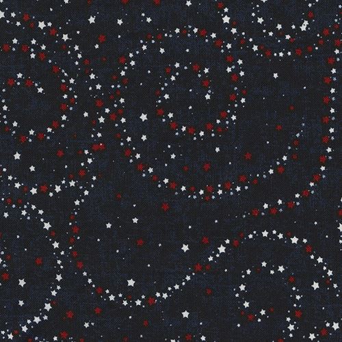 navy blue fabric with mini red white star by Timeless Treasures Fabric ...