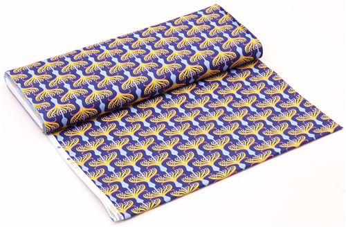 navy blue flower fabric Helen's Garden Michael Miller USA 3