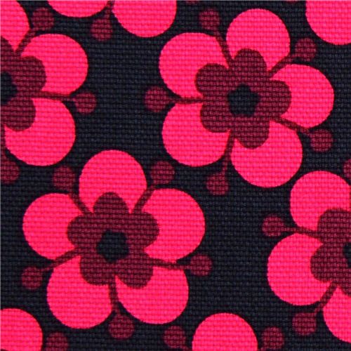 navy blue oxford flower fabric by Cosmo from Japan 1