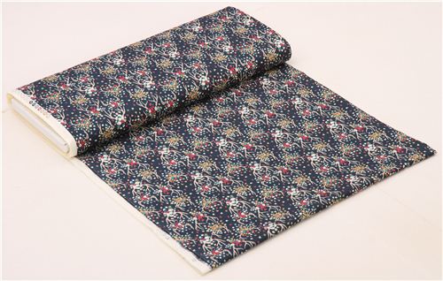 navy blue stag antlers flower fabric by Dear Stella USA 4