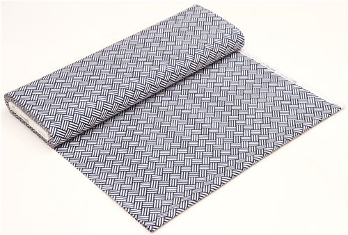 navy blue tatami stripes coton sateen fabric Michael Miller 3
