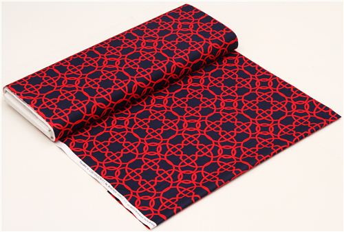 navy blue wicker work fabric by Michael Miller 3