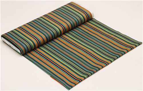nay blue yellow red stripes fabric par Michael Miller 3