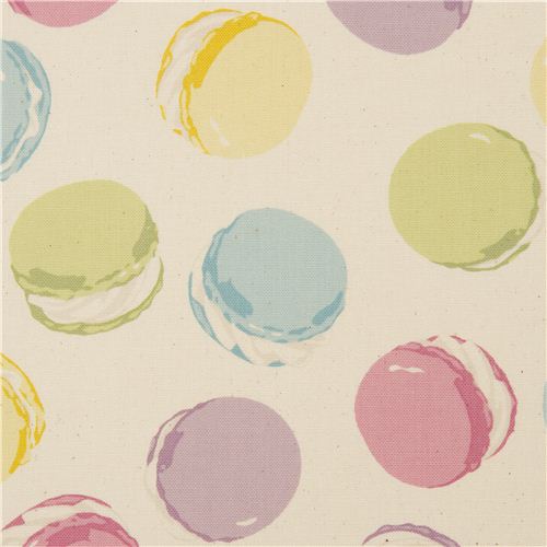 eierschalenfarbener Canvas Macaron Stoff von Kokka 1