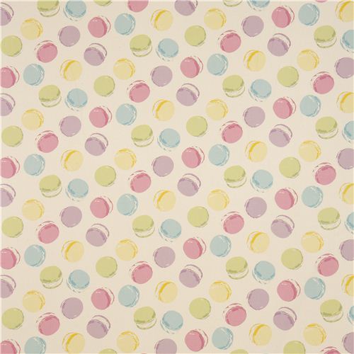 eierschalenfarbener Canvas Macaron Stoff von Kokka 2
