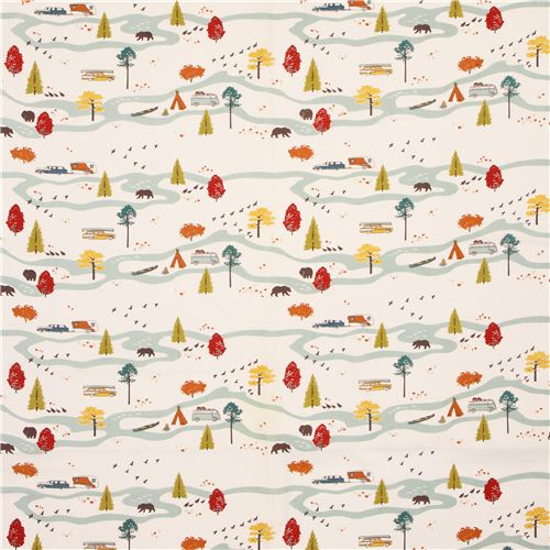 off-white Feather River Main camping forest poplin organic fabric birch ...