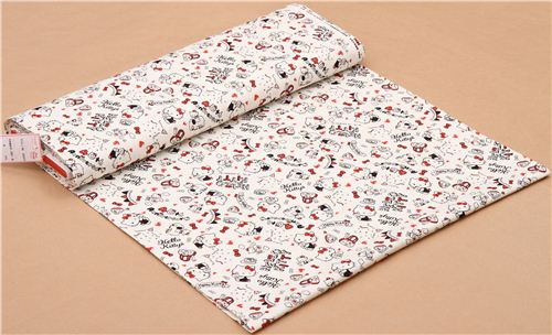 off-white Hello Kitty oxford fabric party heart elephant by Sanrio from Japan 3