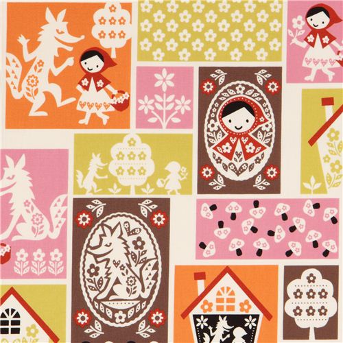 off-white Kokka Little Red Riding Hood Patchwork fabric 1