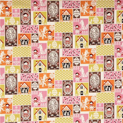 off-white Kokka Little Red Riding Hood Patchwork fabric 2