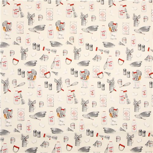 off-white baking ingredient fabric Robert Kaufman egg milk 2