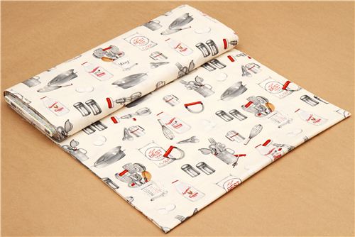 off-white baking ingredient fabric Robert Kaufman egg milk 3